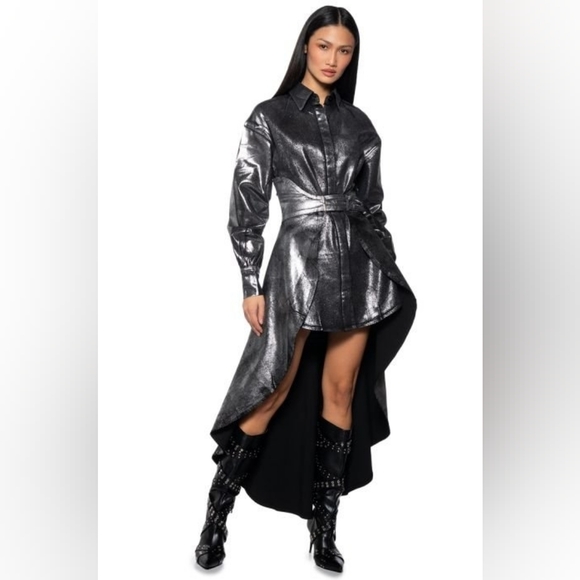 Akira Metallic Silver Skirt Belt - Picture 1 of 2